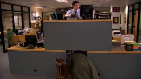 mega desk the office